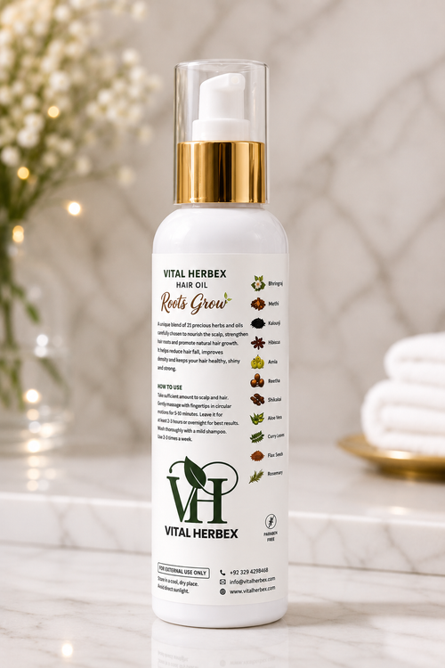 ROOTS GROW Hair Oil | Herbal Hair Growth & Hair Fall Care (150ml)